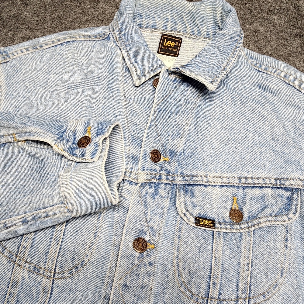 Vintage Lee Mens Denim Trucker Jean Jacket Stonewash 153438 USA Made Medium